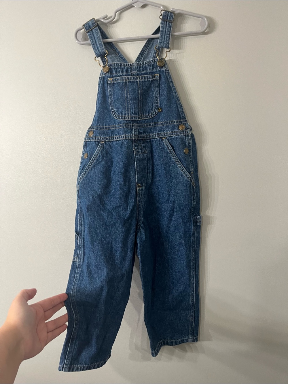 Faded Glory Dark Blue Denim Overalls